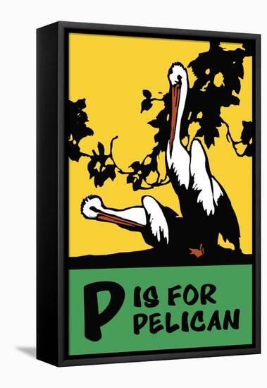 P is for Pelican-Charles Buckles Falls-Framed Stretched Canvas