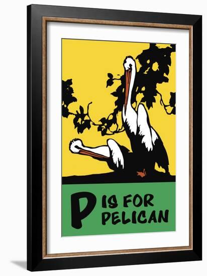 P is for Pelican-Charles Buckles Falls-Framed Art Print