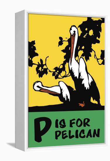 P is for Pelican-Charles Buckles Falls-Framed Stretched Canvas