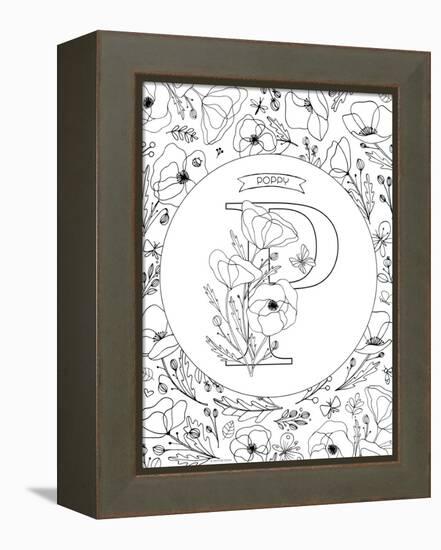 P is for Poppy-Heather Rosas-Framed Stretched Canvas