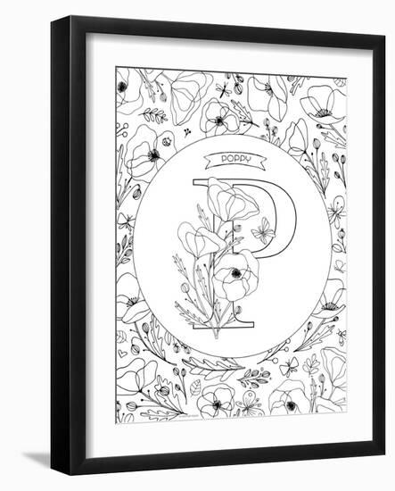 P is for Poppy-Heather Rosas-Framed Art Print