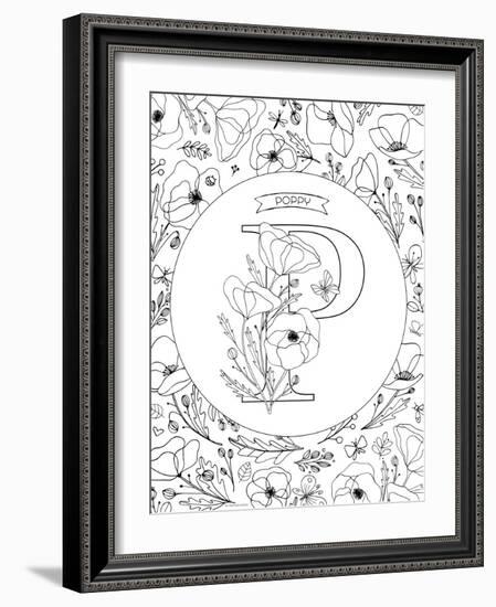 P is for Poppy-Heather Rosas-Framed Art Print