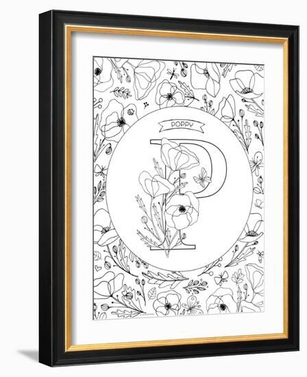 P is for Poppy-Heather Rosas-Framed Art Print