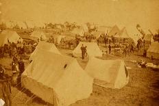 Oklahoma Land Rush: Active Camp Scene-P. Miller-Mounted Art Print