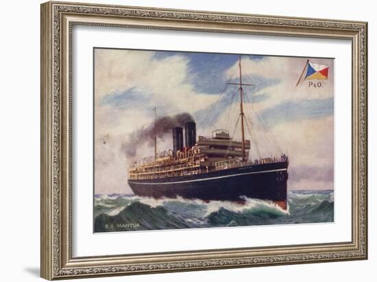 P&O Liner Ss Mantua-null-Framed Giclee Print