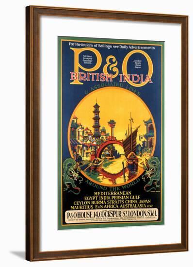 P&O Ocean Cruises-Stanley Shuter-Framed Giclee Print