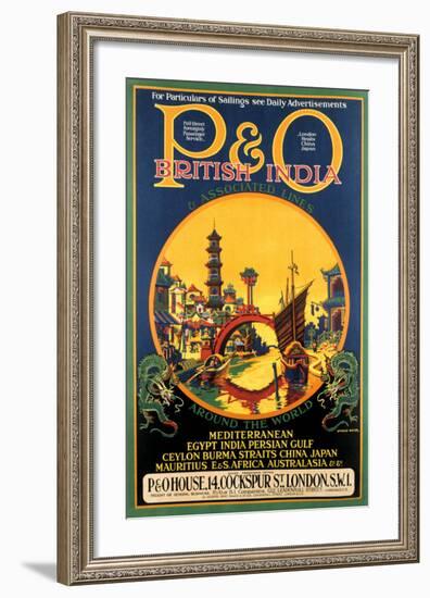 P&O Ocean Cruises-Stanley Shuter-Framed Giclee Print