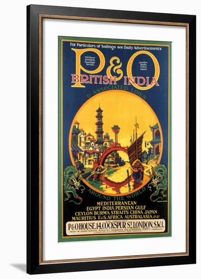 P&O Ocean Cruises-Stanley Shuter-Framed Giclee Print