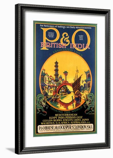 P&O Ocean Cruises-Stanley Shuter-Framed Giclee Print
