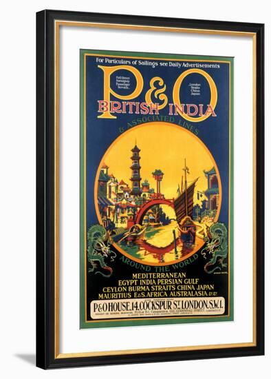 P&O Ocean Cruises-Stanley Shuter-Framed Giclee Print