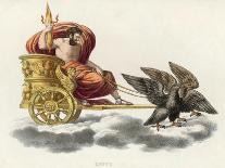 Zeus Carrying a Handful of Thunderbolts in His Golden Chariot Drawn by Eagles-P. Palagi-Stretched Canvas