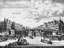 Scene in Amsterdam: Boats on the City's Waterways-P. Schenck-Art Print