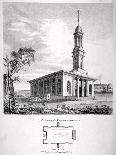 View and Ground Plan of the Church of St Peter Newington, Southwark, London, 1824-P Simonau-Giclee Print