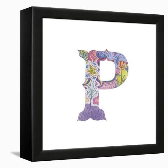 P-Green Girl-Framed Premier Image Canvas