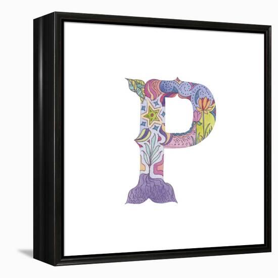 P-Green Girl-Framed Premier Image Canvas