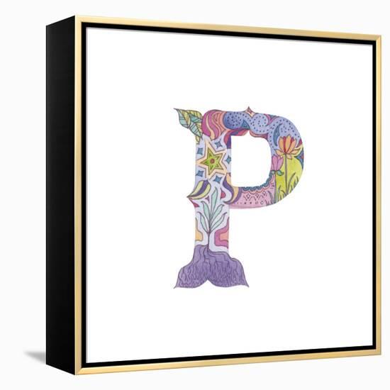 P-Green Girl-Framed Premier Image Canvas