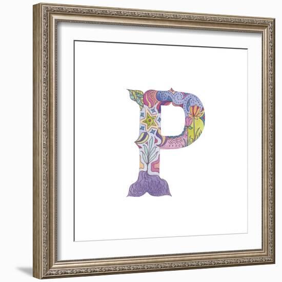 P-Green Girl-Framed Giclee Print