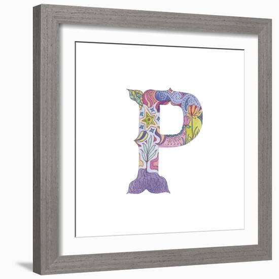 P-Green Girl-Framed Giclee Print