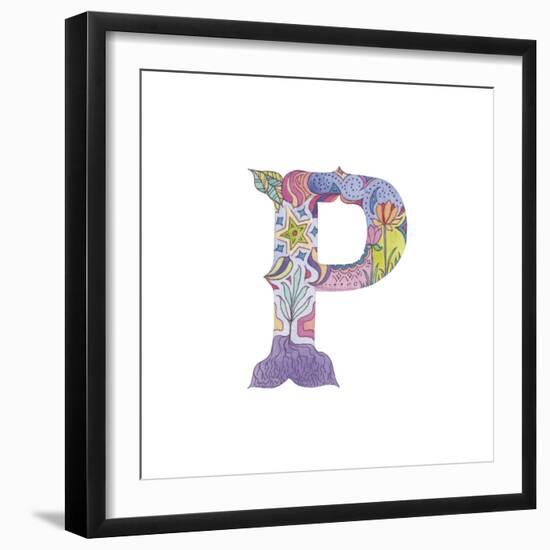 P-Green Girl-Framed Giclee Print