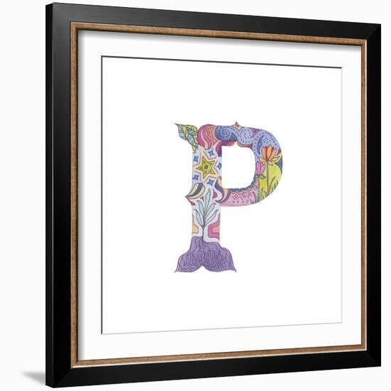 P-Green Girl-Framed Giclee Print