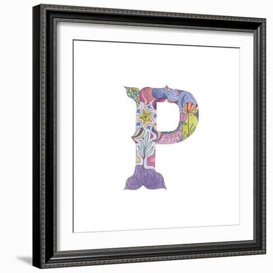 P-Green Girl-Framed Giclee Print