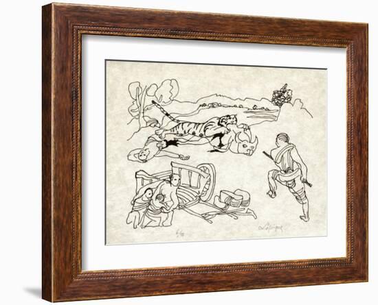 PA - Le tigre des Ming 11-Charles Lapicque-Framed Limited Edition