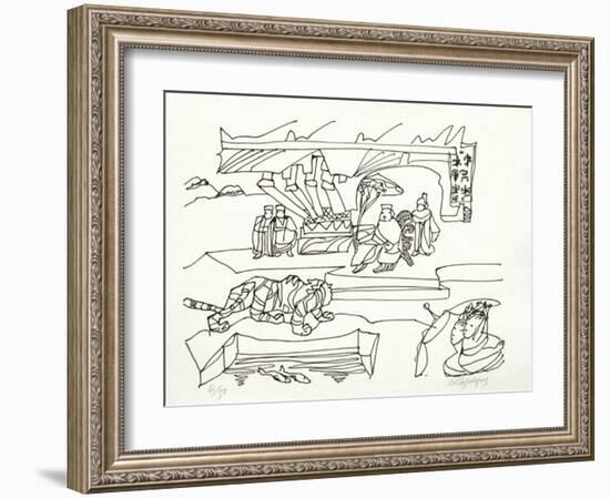 PA - Le tigre des Ming 12-Charles Lapicque-Framed Limited Edition