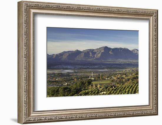 Paarl Valley at sunrise, Paarl, Western Cape, South Africa, Africa-Ian Trower-Framed Photographic Print