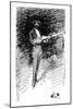 Pablo de Sarasate drawing by Whistler-James Abbott McNeill Whistler-Mounted Giclee Print