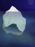 Tip of the Iceberg Floating in the Ocean-pablo guzman-Framed Art Print