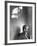 Pablo Picasso, Bare Chested and Smoking Cigarette-Gjon Mili-Framed Premium Photographic Print