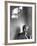 Pablo Picasso, Bare Chested and Smoking Cigarette-Gjon Mili-Framed Premium Photographic Print