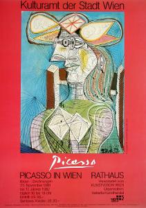 Woman with a Hat on Blue by Pablo Picasso