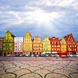 Wroclaw City Center, Market Square Tenements and City Hall-Pablo77-Mounted Photographic Print