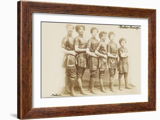 Pacha Troupe (Troupe Hadji Mohamed). [Une flèche désigne Pacha]-null-Framed Giclee Print