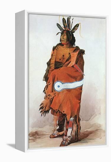 Pachtuwa-Chta, an Arikara Warrior, 1833-Karl Bodmer-Framed Premier Image Canvas