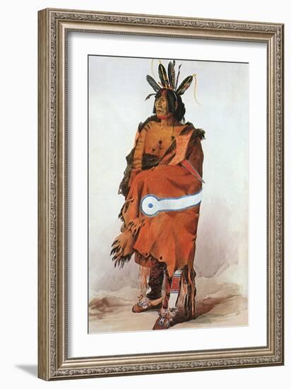 Pachtuwa-Chta, an Arikara Warrior, 1833-Karl Bodmer-Framed Giclee Print