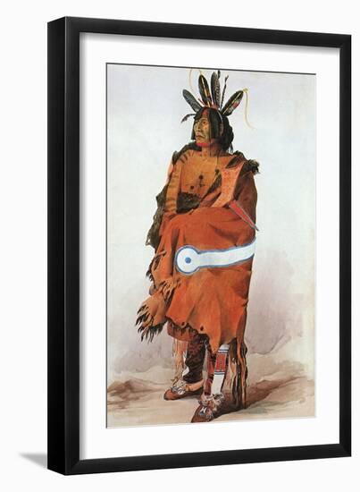 Pachtuwa-Chta, an Arikara Warrior, 1833-Karl Bodmer-Framed Giclee Print