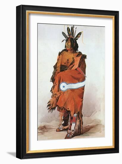 Pachtuwa-Chta, an Arikara Warrior, 1833-Karl Bodmer-Framed Giclee Print