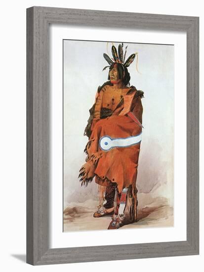 Pachtuwa-Chta, an Arikara Warrior, 1833-Karl Bodmer-Framed Premium Giclee Print