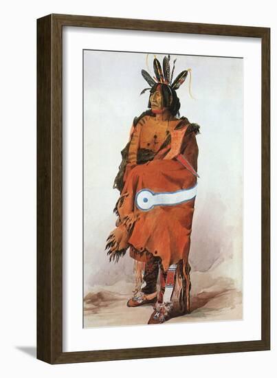 Pachtuwa-Chta, an Arikara Warrior, 1833-Karl Bodmer-Framed Premium Giclee Print