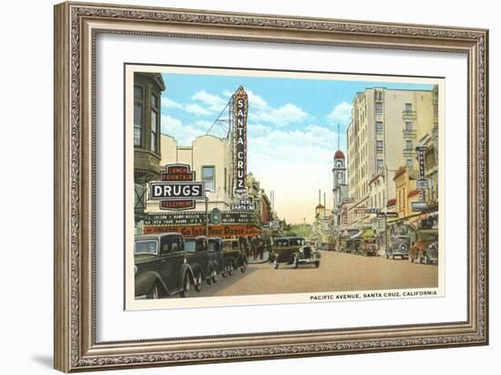 Pacific Avenue, Santa Cruz-null-Framed Art Print