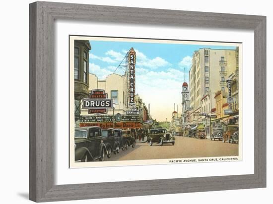 Pacific Avenue, Santa Cruz-null-Framed Art Print