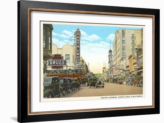 Pacific Avenue, Santa Cruz-null-Framed Art Print