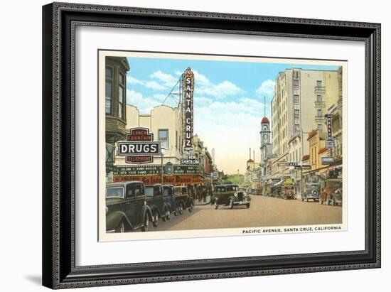 Pacific Avenue, Santa Cruz-null-Framed Art Print