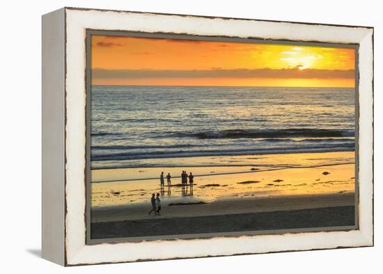 Pacific Beach sunset, San Diego, California, USA-Stuart Westmorland-Framed Premier Image Canvas