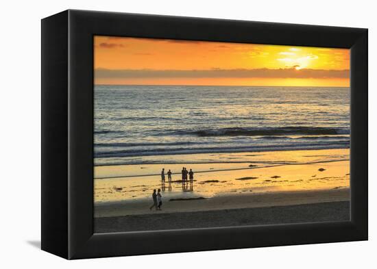 Pacific Beach sunset, San Diego, California, USA-Stuart Westmorland-Framed Premier Image Canvas