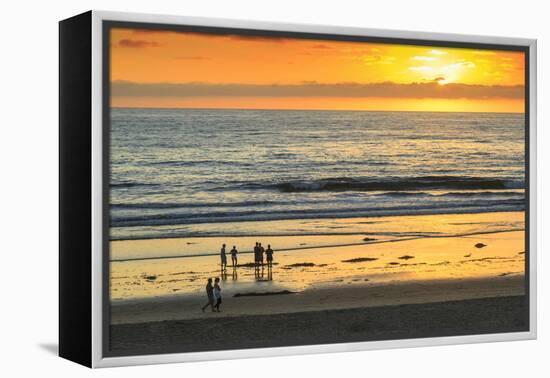 Pacific Beach sunset, San Diego, California, USA-Stuart Westmorland-Framed Premier Image Canvas