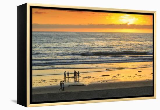 Pacific Beach sunset, San Diego, California, USA-Stuart Westmorland-Framed Premier Image Canvas