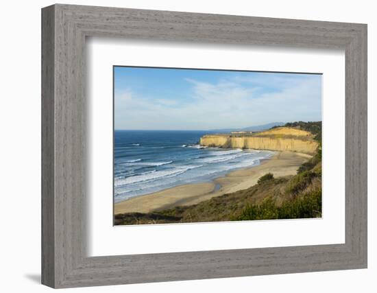 Pacific Coast Highway 1, California, below Pebble Beach, Carmel cliffs and waves-Bill Bachmann-Framed Photographic Print